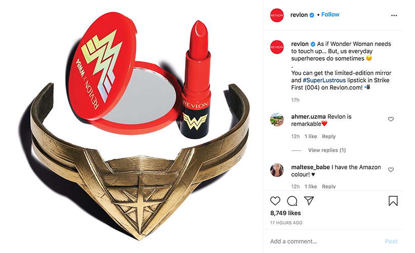 Revlon x Wonder Woman 85 with Product Placement