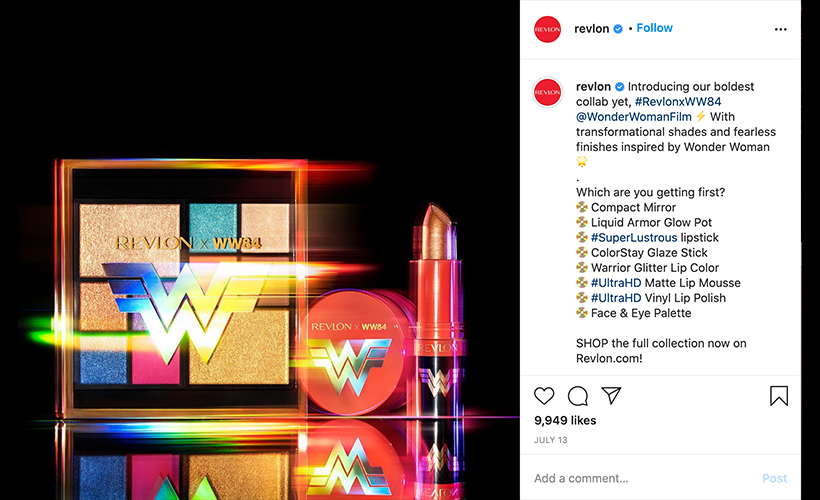 Revlon x Wonder Woman 85 with Product Placement